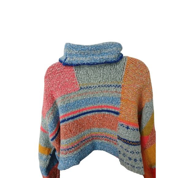 Sincerely Jules Multicolor Turtleneck Sweater Soft Material Relaxed Fit S - Picture 5 of 7